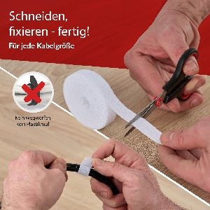 Label-The-Cable LTC PRO Roll Strap, doppelseitige Klettbandrolle, 25m, weiß 59935K