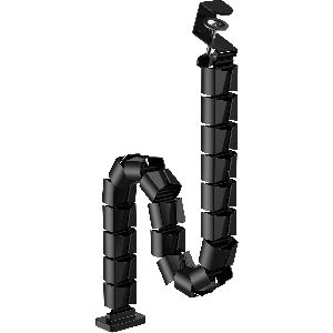 InLine® Kabelkanal flexibel, höhenverstellbare Tische mit Tischklemme, schwarz 59996D