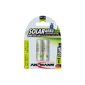 ANSMANN 5035513 NiMH-Akku Mignon AA, SOLAR, 800mAh, 2er-Pack 01068I
