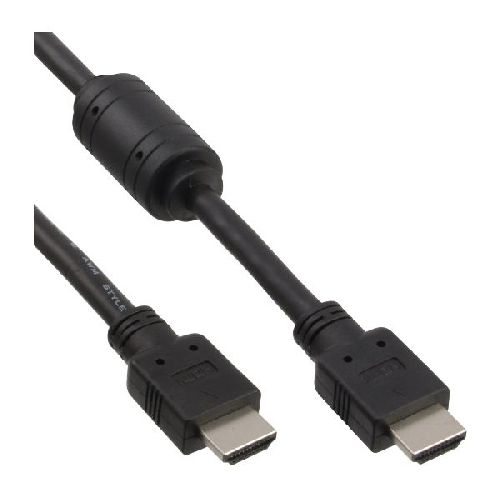 InLine® HDMI Kabel, HDMI-High Speed, ST / ST, schwarz, mit Ferrit, 1,5m 17611