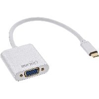 InLine 64104S InLine® USB Display Konverter, USB Typ-C Stecker zu VGA Buchse (DP Alt Mode), silber,