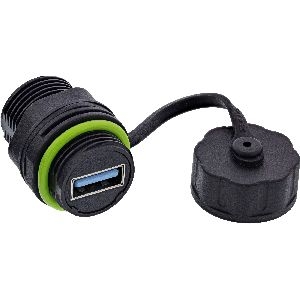 InLine® USB-A-Kabelkupplung, mini, IP68, geschirmt, 2x USB-A Buchse 69927R
