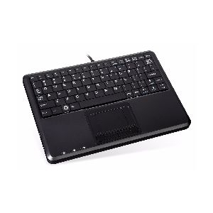 Perixx PERIBOARD-510 H PLUS IT, Mini USB-Tastatur, Touchpad, Hub, schwarz 57173I