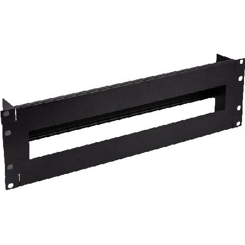InLine® 19 Schutzschalterleiste 3HE, mit Hutschiene, schwarz 19106B