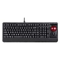Perixx PERIBOARD-522 US B, kabelgebundene Tastatur mit Trackball, US Layout, schwarz 57154Z