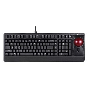 Perixx PERIBOARD-522 US B, USB-Tastatur mit Trackball, US Layout, schwarz 57154Z