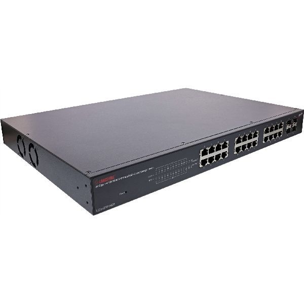 Longshine LCS-GSP9428 Gigabit PoE+ Switch, 24-Port Managed, 19",+ 4 SFP-Ports 32334N