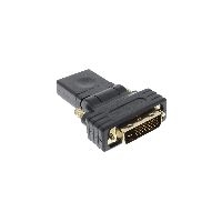 InLine® HDMI-DVI Adapter, HDMI Buchse auf DVI Stecker, flexibler Winkel, vergoldete Kontakte, 4K2K k