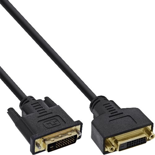 InLine® DVI-D Verlängerung Premium, digital 24+1 Stecker / Buchse, Dual Link, 3m 17763P