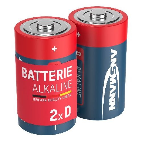 ANSMANN 1514-0000 RED Alkaline-Batterie, Mono (D), LR20, 2er Pack 01051A