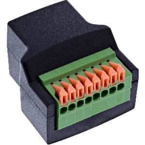 InLine® RJ45 Buchse an Terminalblock, 8-polig, Push-In-Klemme 92505E