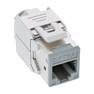 InLine® Keystone RJ45 Buchse, geschirmt, Cat.6A, grau 8er Pack 76207