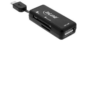 InLine® OTG Card Reader Dual Flex, für SD+microSD, mit USB Buchse+2 Kartenslots 66776