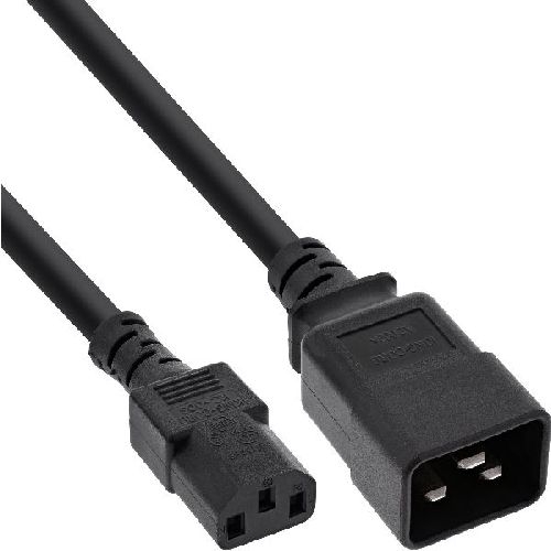 InLine® Netz Adapterkabel, IEC 60320 C20 auf C13, max.10A, 3m 16659E