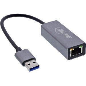 InLine® USB 3.2 Netzwerkadapter Kabel, USB-A zu RJ45 Gigabit Netzwerk 33380P