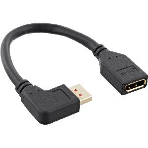 InLine® DisplayPort 1.4 Adapterkabel ST/BU, 8K4K, links gewinkelt 17159L