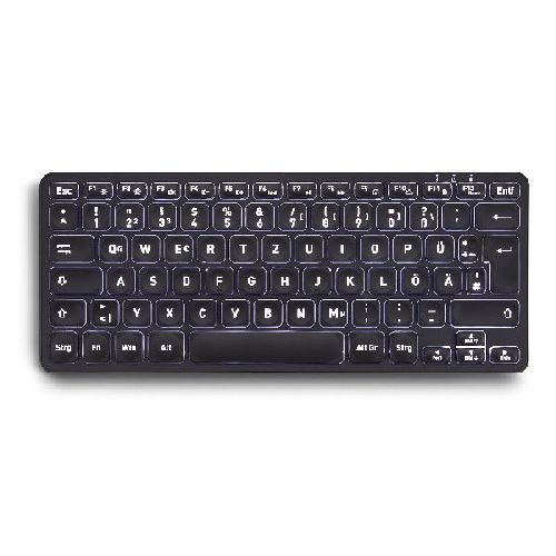 Perixx PERIBOARD-732B DE, Mini-Tastatur Wireless, mit Beleuchtung, schwarz 57155J