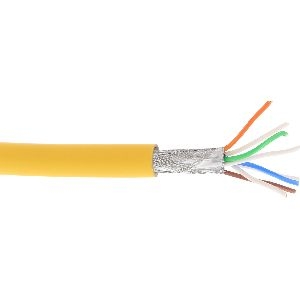 InLine® Patchkab., S/FTP (PiMf), Cat.6A, 500MHz, halogenfrei, Kupfer, gelb, 100m 76899Y