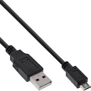 InLine® Basic Micro-USB 2.0 Kabel, USB-A an Micro-B ST/ST, schwarz, 1m S-31710