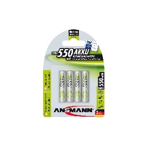 ANSMANN 5030772 NiMH-Akku Micro AAA, 550mAh, 4er-Pack 01069W