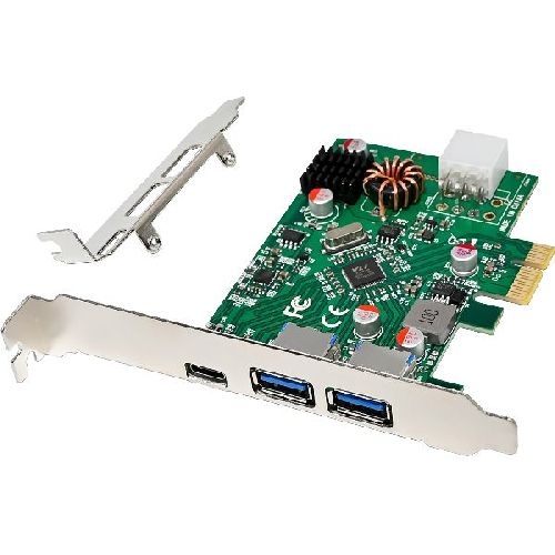 InLine® Schnittstellenkarte, 2x USB-A, 1x USB-C 3.2 Gen.1, PCIe, PD3.0, 6pol 76661M