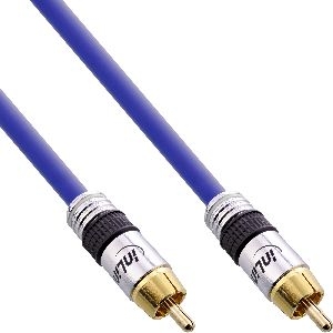 InLine® Cinch Kabel AUDIO, PREMIUM, 1x Cinch Stecker / Stecker, 0,5m 89450P