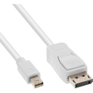 InLine® Mini DisplayPort zu DisplayPort Kabel, weiß, 3m 17133