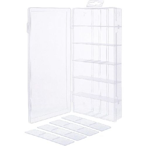 InLine® Kleinteilebox, 18 Fächer, Abmessungen: 207x110x27mm, transparent 43009O