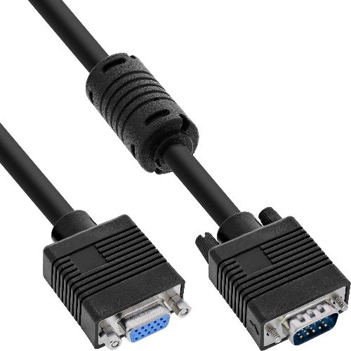InLine® S-VGA Verlängerung, HD15 Stecker/Buchse, schwarz, 3 m 17743B