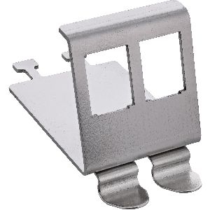 InLine® Keystone SNAP-In Metall-Modulhalter, 2-fach für Hutschiene, mit Lasche 76203M