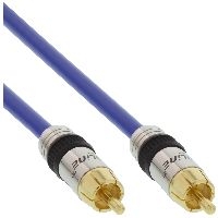 InLine 89401P InLine® Cinch Kabel AUDIO, PREMIUM, vergoldete Stecker, 1x Cinch Stecker / Stecker, 1m