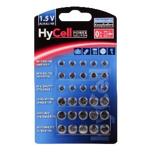 ANSMANN 5015473 Knopfzellen-Set HyCell Alkaline, 30-teilig 01049A
