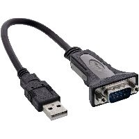 InLine 33306I InLine® USB 2.0 zu Seriell Adapterkabel, USB A an 9pol Sub D Stecker, 0,25m