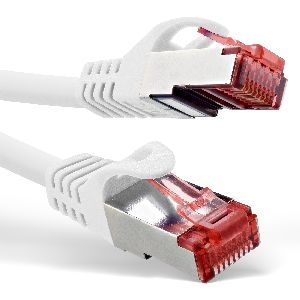 InLine® Patchkabel, S/FTP (PiMf), Cat.6, 250MHz, PVC, Kupfer, weiß, 0,25m 76422W