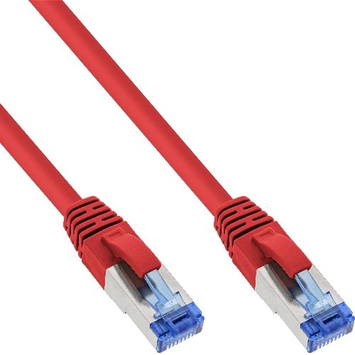 InLine® Patchkabel, S/FTP (PiMf), Cat.6A, halogenfrei, rot, 5m 76805R