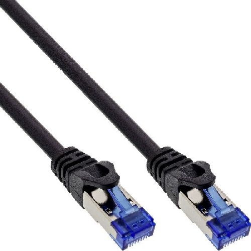 InLine® Patchkabel armiert, U/FTP, Cat.6A, schwarz, 10m 75500S