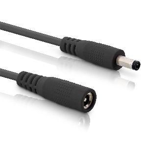 InLine® DC Verlängerungskabel, DC Stecker/Buchse 5,5x2,1mm, AWG 18, schwarz, 1m 26901B
