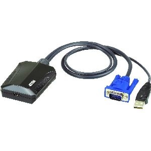 ATEN CV211 Konsolenadapter für Laptop, USB, VGA, schwarz 17193B