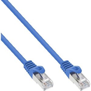 InLine® Patchkabel, SF/UTP, Cat.5e, blau, 0,25m 72522B