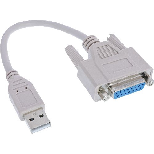 InLine® USB Adapter Kabel, USB Stecker A auf 15pol Buchse 33101