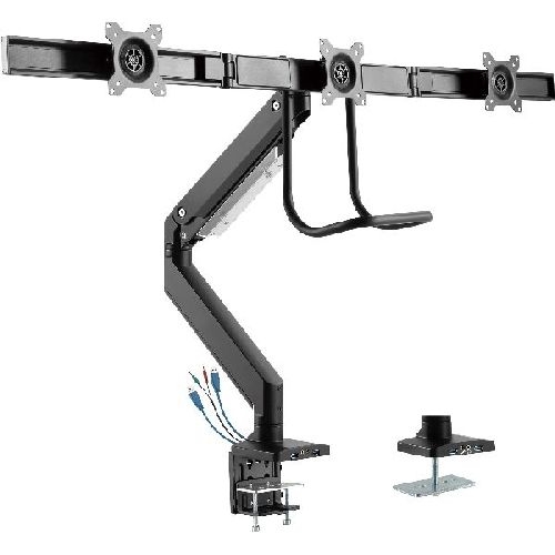 InLine® Tischhalterung mit Lifter+USB, beweglich, für 3 Monitore bis 69cm (27) 23172A