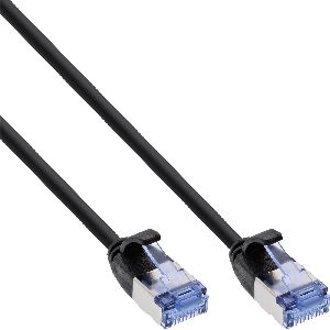 InLine® Patchkabel slim, U/FTP PiMf, Cat.6A, schwarz, 7,5m 71907S