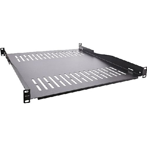 InLine® 19 Fachboden, 550mm, 50kg, 1HE, RAL 9005 schwarz 19114G