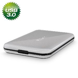 FANTEC ALU-25U3, externes 2.5"-SATA-Gehäuse, USB 3.2, Aluminium, silber 00030S