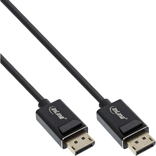 InLine® DisplayPort 2.0 Kabel, 8K4K UHBR, schwarz, vergoldete Kontakte, 2m 15402P