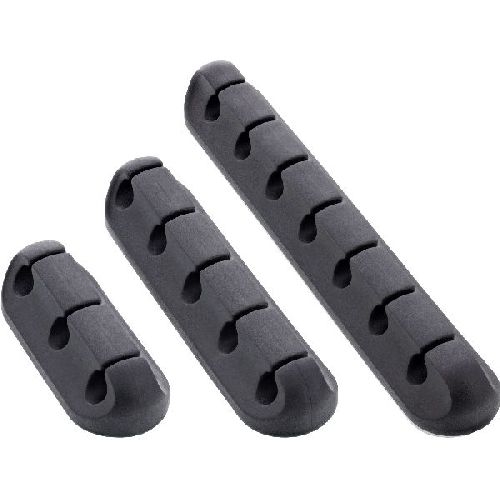 InLine® Kabelmanager-Set, 3-, 5-, 7-fach, selbstklebend, schwarz 59971B