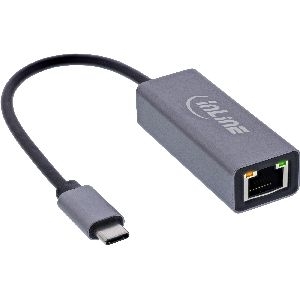 InLine® USB 3.2 Netzwerkadapter Kabel, USB-C zu RJ45 Gigabit Netzwerk 33380Q