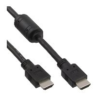 InLine® HDMI Kabel, HDMI-High Speed, ST / ST, schwarz, mit Ferrit, 1m 17621