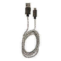 LC-Power LC-C-USB-MICRO-1M-1 USB A zu Micro-USB Kabel, silber, 1m 31332A