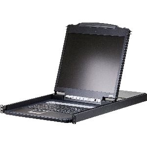 ATEN CL1308N KVMP-Switch, 8-Port, 19" LCD-Konsole, USB, PS/2, VGA, Tastatur (DE) 60629L